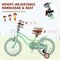 Costway 18'' Kids Bike Toddler Bicycle with Training Wheel Kickstand for 4-8 Years Old Purple/Pink/Turquoise/Blue/Beige/Green